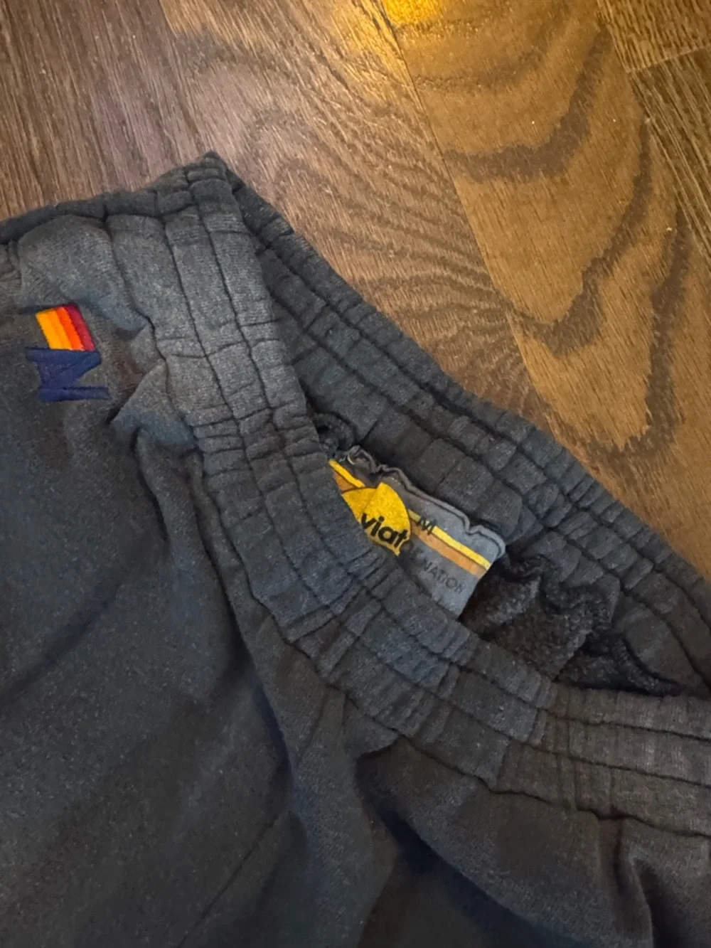 Aviator Nation Navy Lounge Crew & Jogger Set with Stripe Tab - Picture 4 of 5